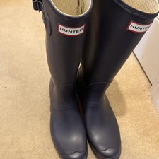 Hunter Mens Wellington Boots, Brand New, Unworn, Blue - UK Size 12/EU 47