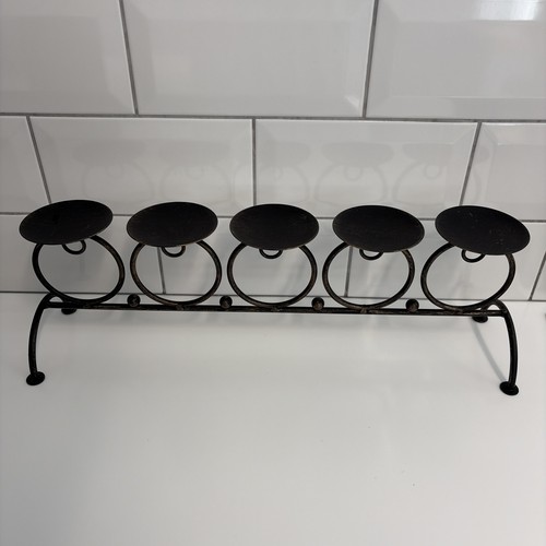 Black metal candelabra - black,