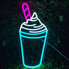 Ice Cream Neon Sign Home Decoration Business Location Indoor Outdoor Wall Decora