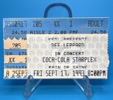 Def Leppard Vintage 1993 Concert Ticket Stub Old Coca-Cola Starplex FREE SHIP