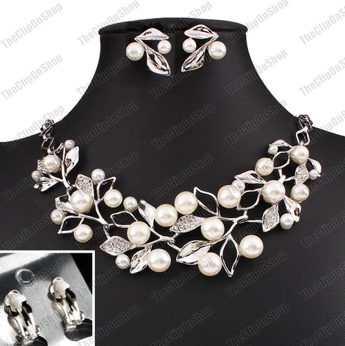 Clip vintage elegant pearl - on,