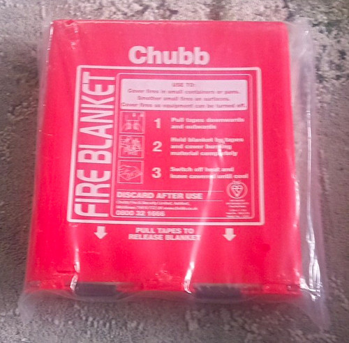 Fire blanket red - blanket, in