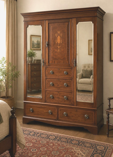 Antique inlaid mahogany - antique,