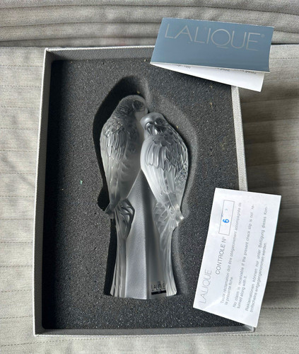 Lalique parakeets sculpture - 2,