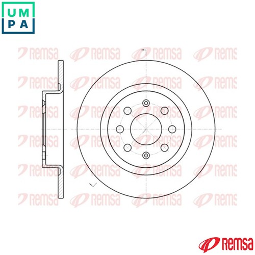 Brake disc 6983 for fiat - 6983.00,