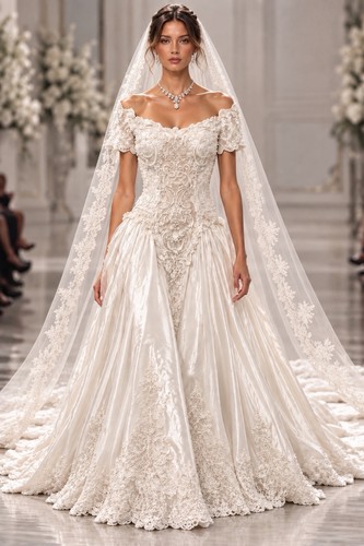 Vintage wedding dress white - wedding,