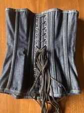Vollers Denim Overbust Corset- Size 22