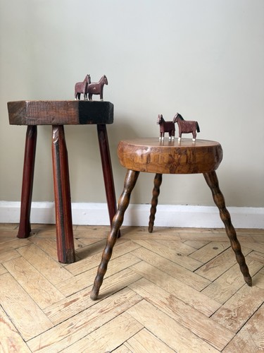 Antique primitive side tables - antique,