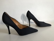 Audley Black Fine Grosgrain Stilettos - UK 6.5 - EUR 39.5 - US 8.5 - High Heel