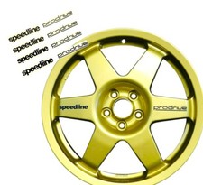 Prodrive Speedline wheel Decals / Stickers Black X8 Set  4 Wheels High Quality
