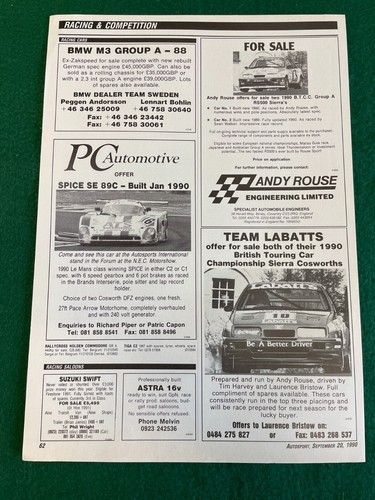 Ford sierra cosworth 500 - cosworth, rs