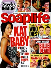 Soaplife 234 DANNY MILLER CLAIRE COOPER MICHELLE KEEGAN HOLLYOAKS ALAN FLETCHER