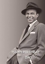 Frank Sinatra Ol' Blue Eyes Happy Birthday personalised CARD Dad, ALL ??✨