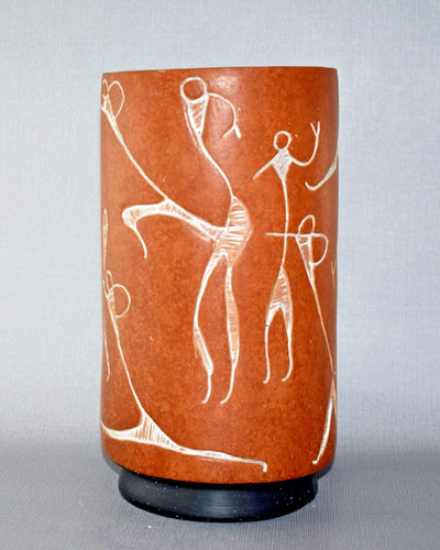 Vintage vase hierogpyphics - vintage,