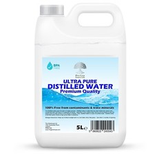 Distilled Water 100% Pure Premium Quality - Ideal for CPap Irons Made in UK 5L