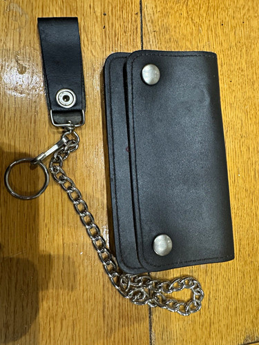 Men black leather bifold - black,