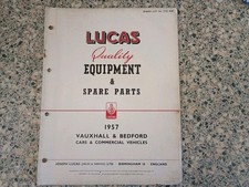 LUCAS SPARE PARTS LIST 1957 -