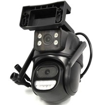 REOBIUX 3K 6MP 360° PTZ 3W Dual-Lens Smart Outdoor Security Camera In Black -Z03