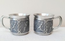 Small Norwegian pewter  cups