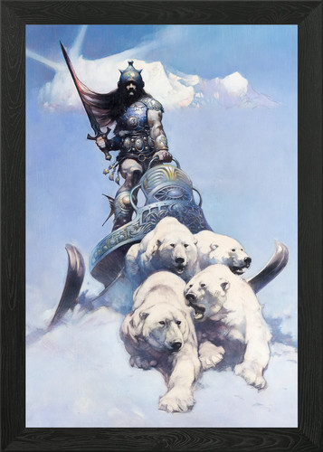 Silver warrior framed wall - warrior,