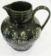 Arthur Wood Lambeth  6 Pint  Pottery Jug  Pitcher Green Glaze