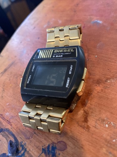 Mens diesel watch black gold - diesel,