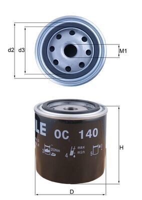 Oil filter knecht - filter, oc