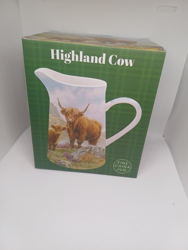 Highland cow ceramic jug - ceramic,