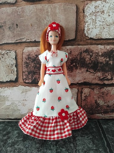 Handmade doll maxi dress fit - doll,