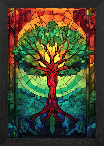 Stained glass tree - stained,
