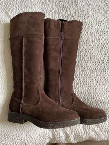 Clarks brown suede boots - clarks,