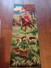 Vintage Tapestry Hunting Scene