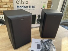 Eltax Monitor III BT Black Bluetooth Active Hi-Fi Stereo Speakers Pair. 