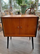 Mid Century Record Cabinet by Homeworthy, 1950s Vintage, Atomic Dansette Legs