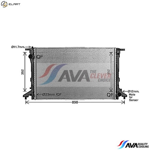 Radiator engine cooling ai2441 - engine,