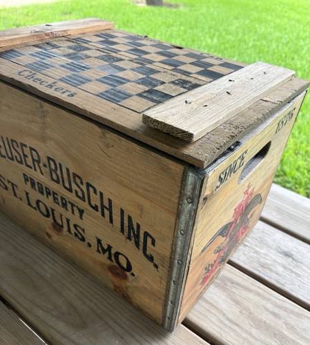 Budweiser wooden crate box - budweiser, crate/box