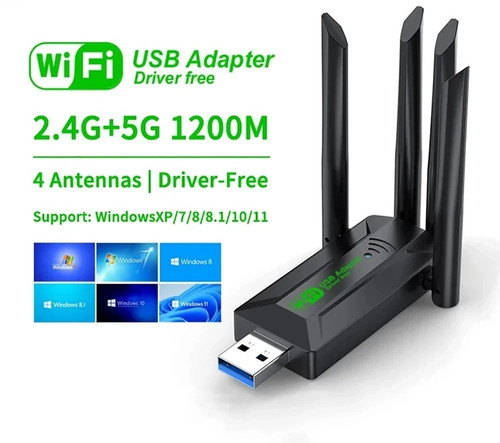 1800mbps dual band 5g - 2.4/5g, usb