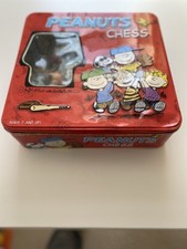 Peanuts Chess Set Charlie Brown Red Tin Sports Edition  - Spare