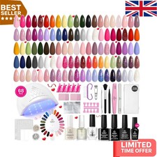 All-in-One Gel Nail Polish Kit - 35 Colors, UV Lamp & Pro Tools for Beginners