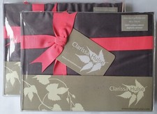 CLARISSA HULSE Standard Pillowcase PAIR New DUSK INDIGO/BLUSH