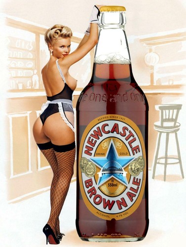 Newcastle brown ale sexy pin - sexy,