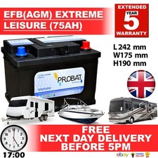 12V 75AH EFB AGM LEISURE