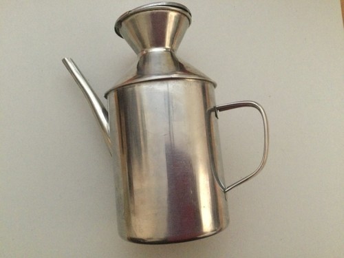 Silver coloured metal oil - silver, jug
