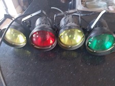 4 X Par 36 Pinspots With Colour Gels For Retro Discos