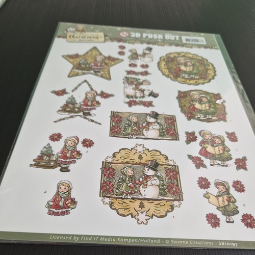 Christmas die cut decoupage - christmas,