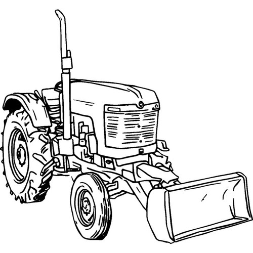 Tractor with digger - with,