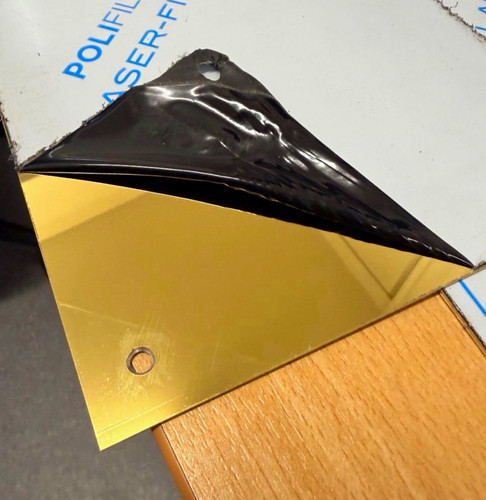 Gold mirror plastic sheet - gold,