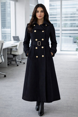 Women long wool blend - women's,