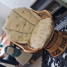 Vintage Bamboo Swivel Chair (inc. Cushion)