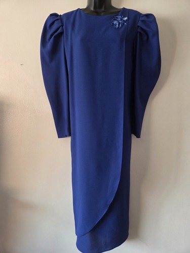 Vintage 80s royal blue puff - vintage,